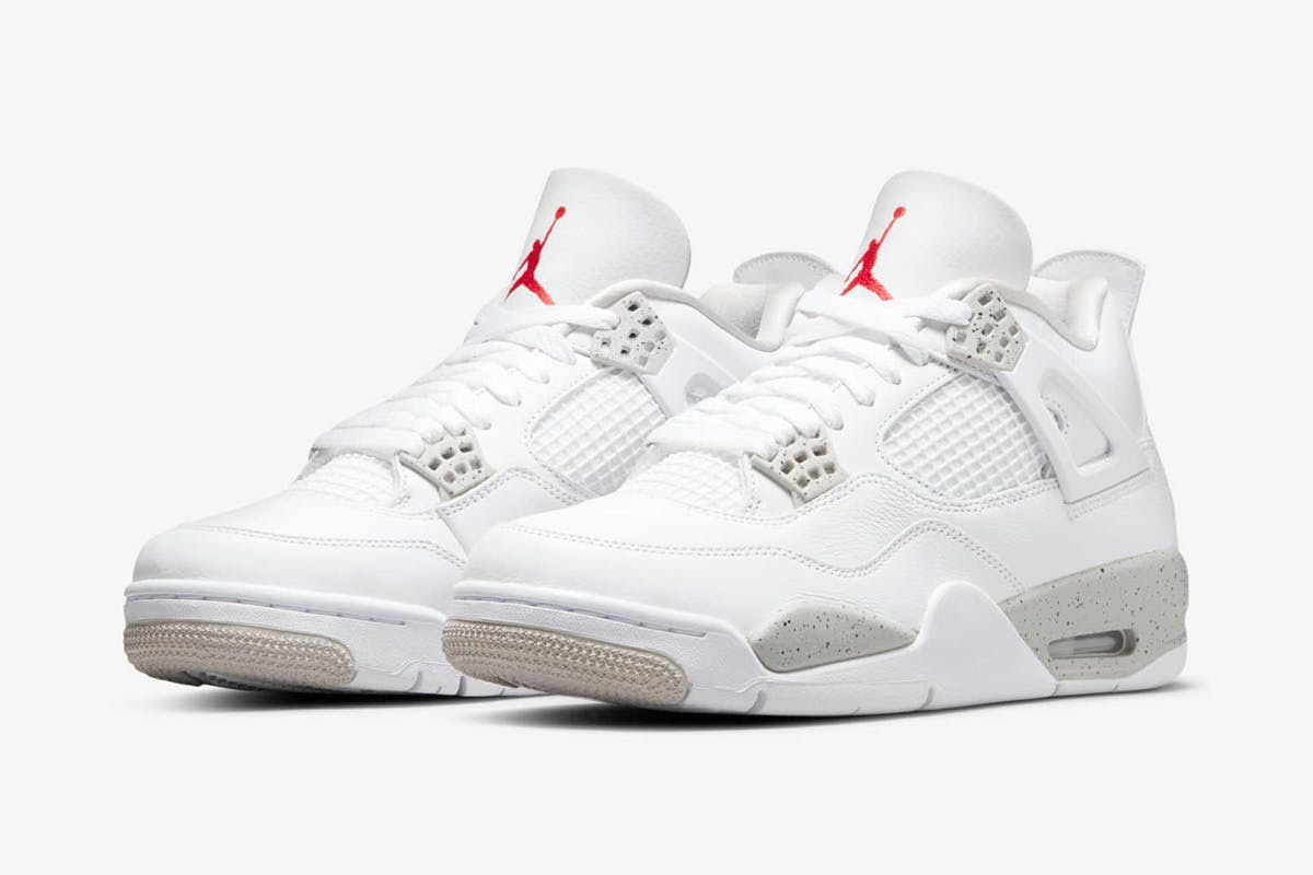 all white jordan 4s